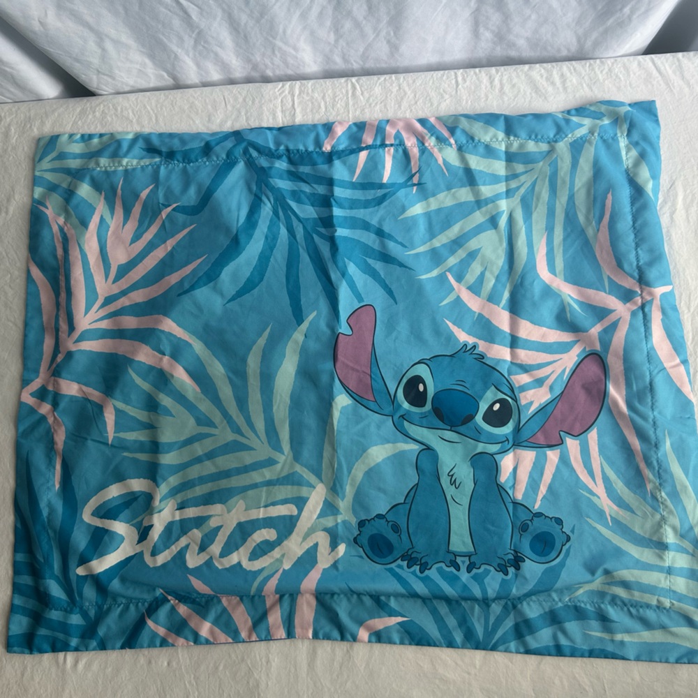 Disney Lilo Stitch Blue and Pink Pillow Case